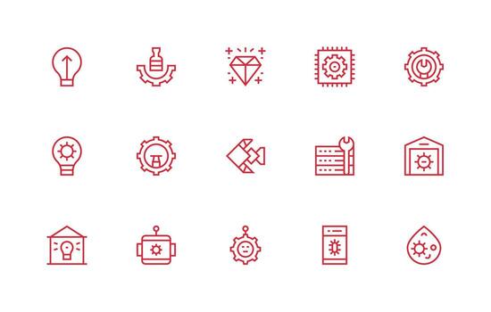 15 Regular Line Vectors for Upgrade Theme Universal Icon Pack