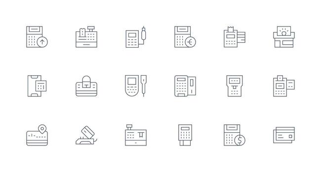 Pos Visual Pack containing 18 Minimal Line Icons Neatly Designed Icons for Web Platforms vector