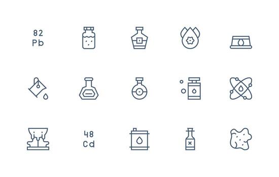 15 Regular Line Designs for Substance Icons Web and App Icon Pack Collection vector