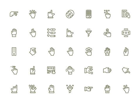 35 Icons for Select in Regular Clean Line Format Icons Built for Visual Consistency Pack vector