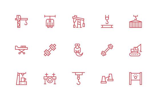 pesado icono colección con 15 regular línea diseños icono conjunto para web vector