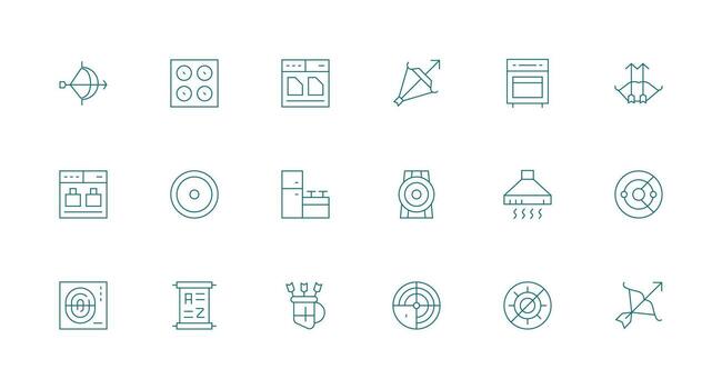 18 mínimo línea vectores para rango tema personalizable icono serie para móvil pantallas