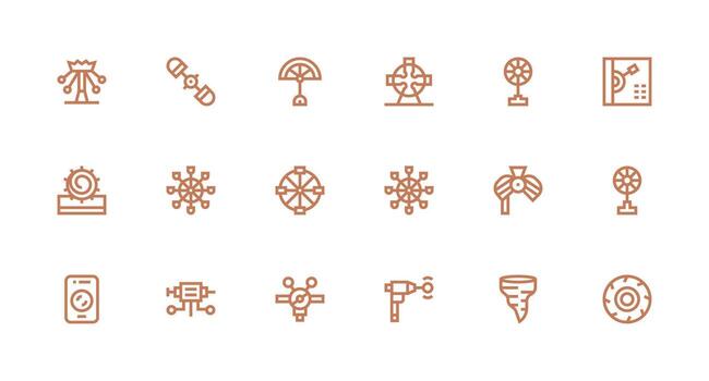 giratorio conjunto con 18 fuerte carrera línea íconos de múltiples fines icono paquete para plantillas vector