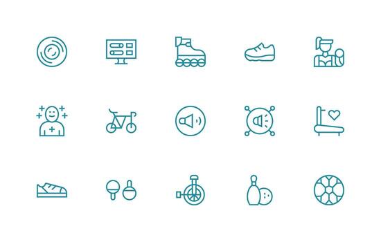 activo visual paquete conteniendo 15 regular línea íconos organizado icono paquete para rápido acceso vector