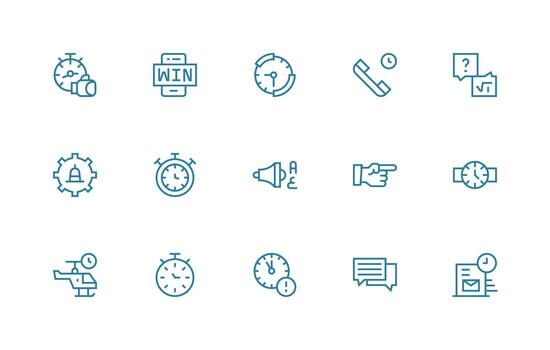 Prompt Design Icons featuring 15 in Regular Line Style Modern Icon Set vector