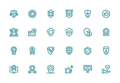de confianza diseño íconos presentando 24 en grueso línea línea estilo pulcramente diseñado íconos para web plataformas vector