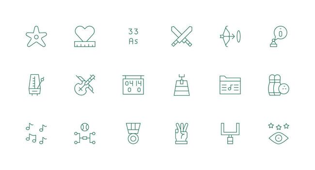 18 Minimal Line Designs for Score Icons Interface Icons for Daily Use vector
