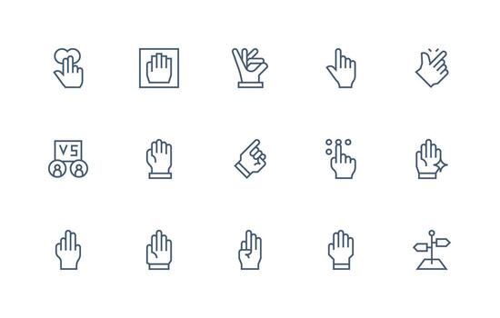 Regular Line Style Choose Icons with 15 Vectors Modern Line and Glyph Icon Series