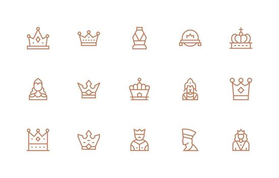15 Regular Line Icons for Monarch Graphics Functional Icon Series vector