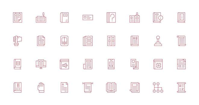 Thin Line Icons from Manual Set with 32 Vectors Functional Icon Series