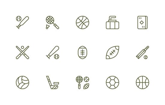 Regular Line Icons from Game Icon Set with 15 Vectors Creative Icon Set