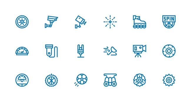 18 Icons for Motion in Strong Stroke Line Format Neutral Style Icons for Any Project vector