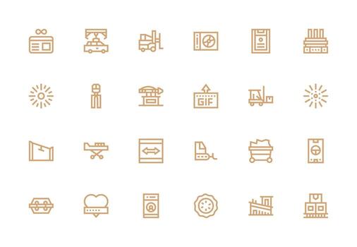 Loading featuring 24 Icons in Thick Line Line Design Fully Editable Icon Set for Web vector