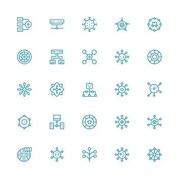 Medium Stroke Outline Icons from Hub Set with 25 Vectors Pixel Perfect Icons for Modern Apps