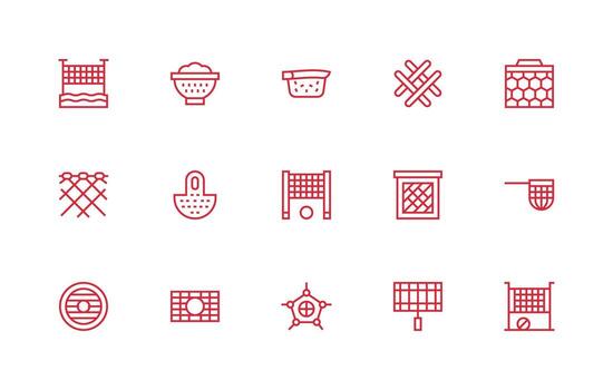 regular línea íconos desde malla conjunto con 15 vectores núcleo icono colección para diario Tareas