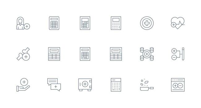 Add including 18 Minimal Line Illustrations Essential Icon Set for Teams vector