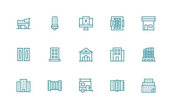 Regular Line Icons from Windows Set with 15 Vectors Standard Icon Pack