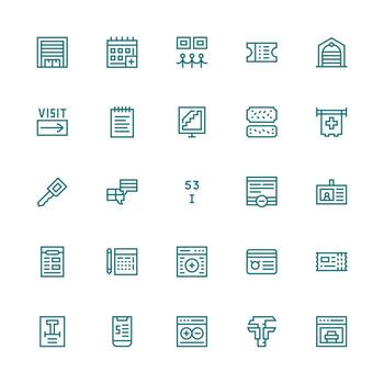 25 Medium Stroke Outline Vectors for Entry Theme High-Resolution Icons for Any Platform