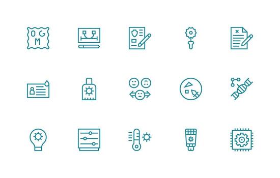 15 Regular Line Style Icons from Modification Collection Customizable Icon Series for Mobile Screens vector