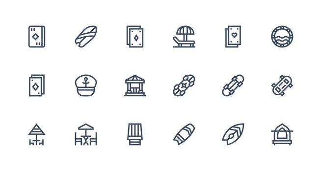 18 Strong Stroke Line Vectors for Deck Theme Icons Built for Visual Consistency Pack