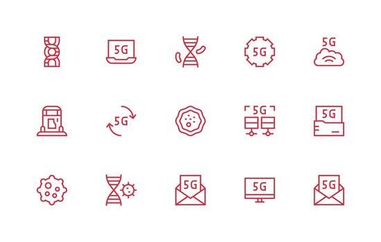 15 Regular Line Designs for Cellular Icons Simple Icons for Interface and Wireframes vector