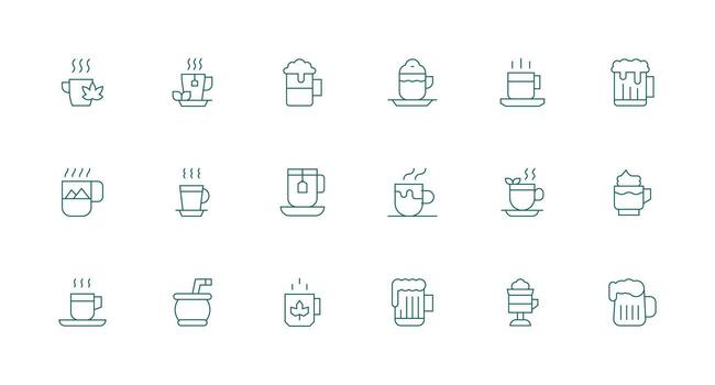 18 Minimal Line Vectors for Mug Theme Scalable Icons for All Themes