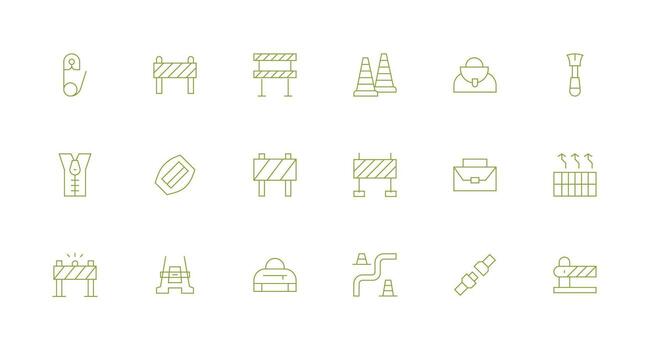 Minimal Line Icons from Closure Set with 18 Vectors Pixel Perfect Icons for Modern Apps