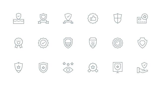 Reliable Visual Pack containing 18 Minimal Line Icons UI-Ready Icon Collection vector