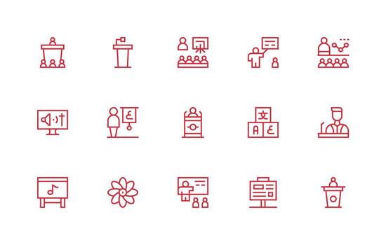 Teaching featuring 15 Icons in Regular Line Design Design Icon Pack vector
