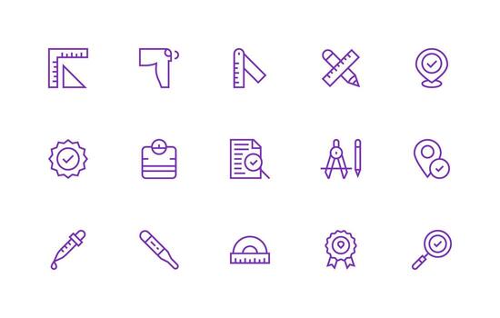 15 Icons for Accurate in Regular Line Format Reliable Icons for All Interfaces vector