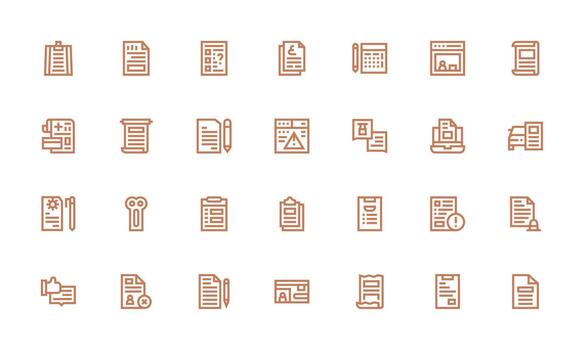 28 Icons for Form in Bold Line Format UI and UX Focused Icon Collection vector