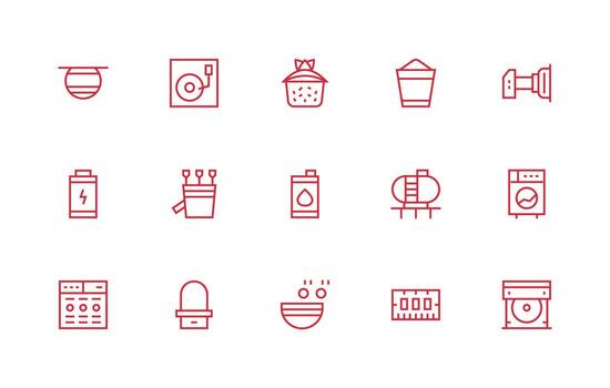 15 Regular Line Vectors for Capacity Theme Scalable Icons for All Themes