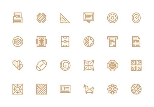 grueso línea línea íconos desde líneas conjunto con 24 vectores interfaz icono colección para diario proyectos