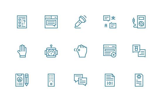 entrada icono conjunto con 15 regular línea gráficos compacto icono paquete vector