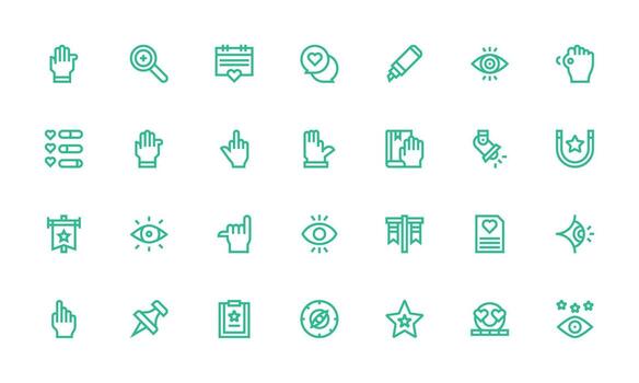 Highlight featuring 28 Icons in Bold Line Design Dashboard Icon Series vector