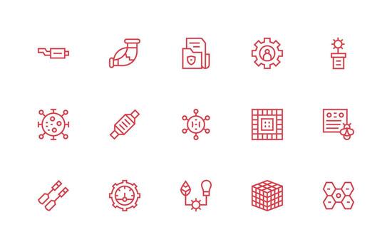 regular línea íconos desde sistema conjunto con 15 vectores ligero icono serie