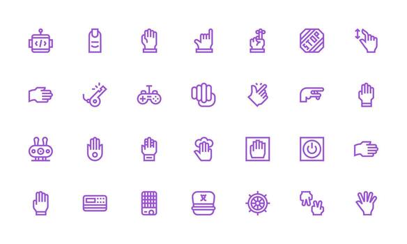 Command Visual Pack containing 28 Bold Line Icons Interface Icon Collection vector