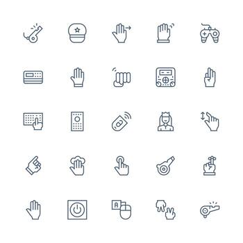 Command Visual Pack containing 25 Medium Stroke Outline Icons Well-Structured Icons for Creative Use vector
