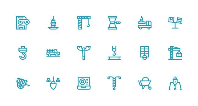 Load featuring 18 Icons in Strong Stroke Line Design Multi-Style Icons for Creative Projects vector