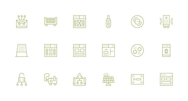 Minimal Line Icons from Module Set with 18 Vectors Icon Set for Projects