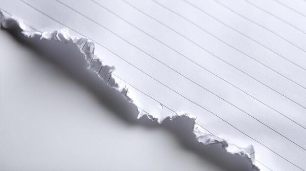 Torn Lined Paper Texture Background with Fragmented Edge Detail for Creative Projects and Designs photo