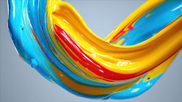 Abstract Flowing Paint Swirls with Vibrant Colors in a Dynamic Motion Background Design photo