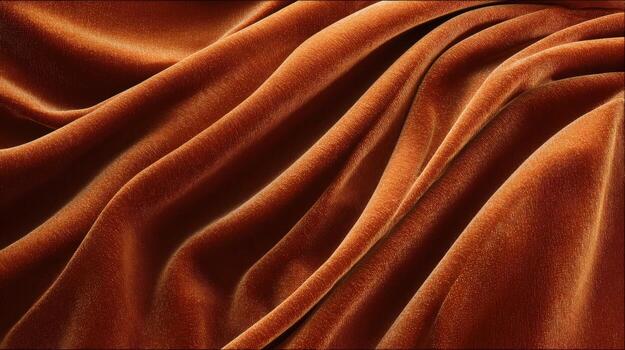 Elegant bronze velvet fabric with soft folds and subtle shimmer for luxury backgrounds and textures photo