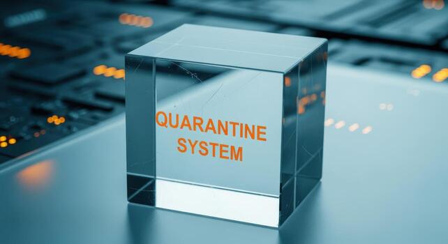 Abstract Quarantine System Concept on Circuit Board Technology, Protection, and Modern Solution photo