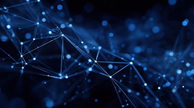 Abstract Network Background with Connected Dots and Lines, Illustrating Connectivity, Technology, and Modern Communication photo