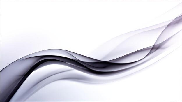 Abstract Smoke Wave Design Elegant Fluidity with Dark Purple Tones on a Clean White Background photo
