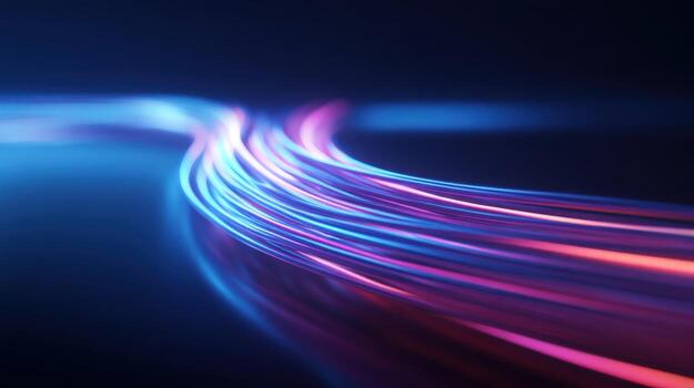 Abstract Light Streaks Background Modern Data Flow and Futuristic Technology Concept with Vibrant Colors photo