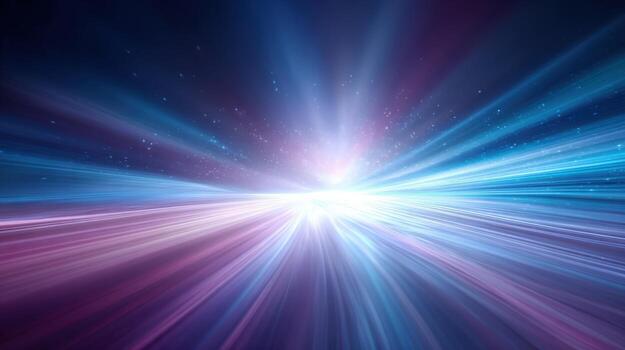 Abstract Light Streaks Background with Vibrant Blue and Purple Colors, Representing Speed, Technology, and Modern Design photo