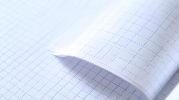 Open Graph Paper Notebook Showing Grid Lines, Ideal For Designs, Mathematics, Engineering And Education photo