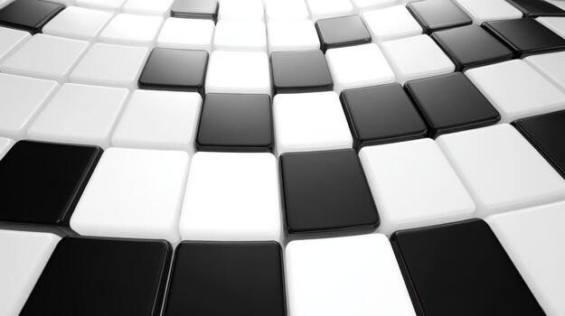 Abstract Black and White 3D Cubes Modern Geometric Background for Design and Creative Projects photo